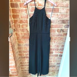 Gianni Bini Pantsuit Beaded Romper, wide leg, Size: Small